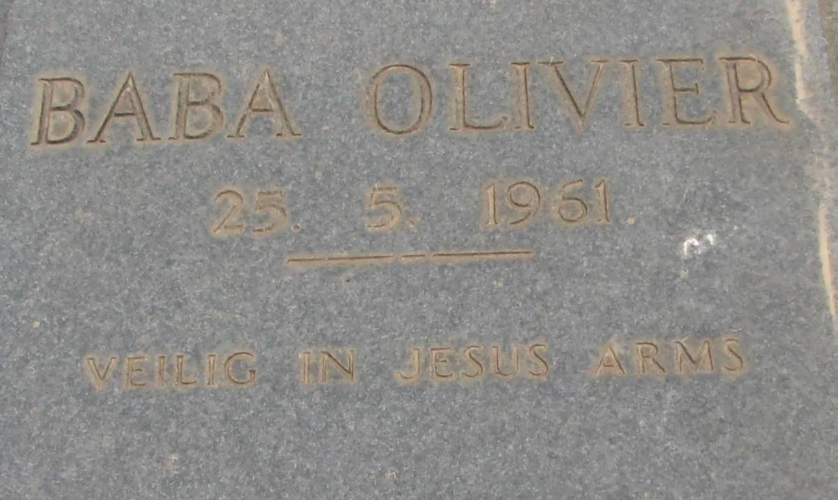 OLIVIER Baba 1961-1961