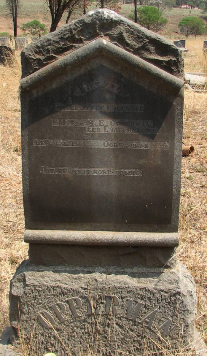 OPPERMAN Maria S.E. nee ENGELBRECHT 1903-1931