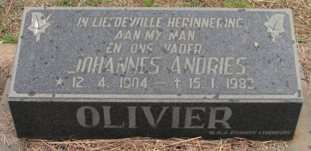 OLIVIER Johannes Andries 1904-1983