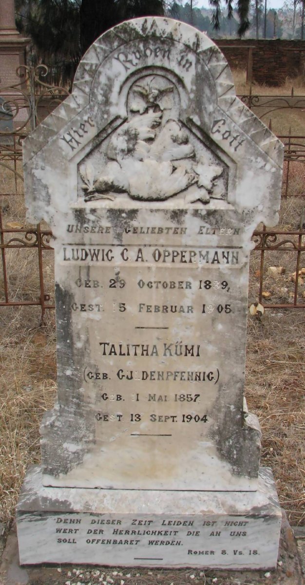 OPPERMANN Ludwig C.A. 1839-1905 &amp; Talitha Kumi  GOLDENPHENNIG 1857-1904