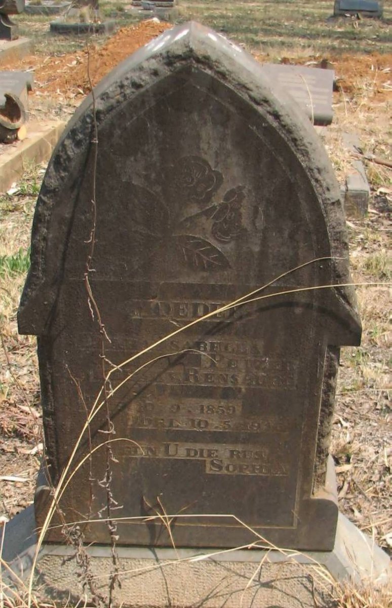 PELSER Clara Isabella nee VAN RENSBURG 1859-1940