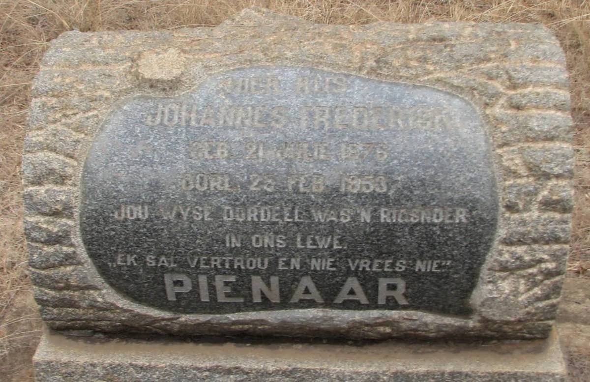 PIENAAR Johannes Frederick 1876-1953