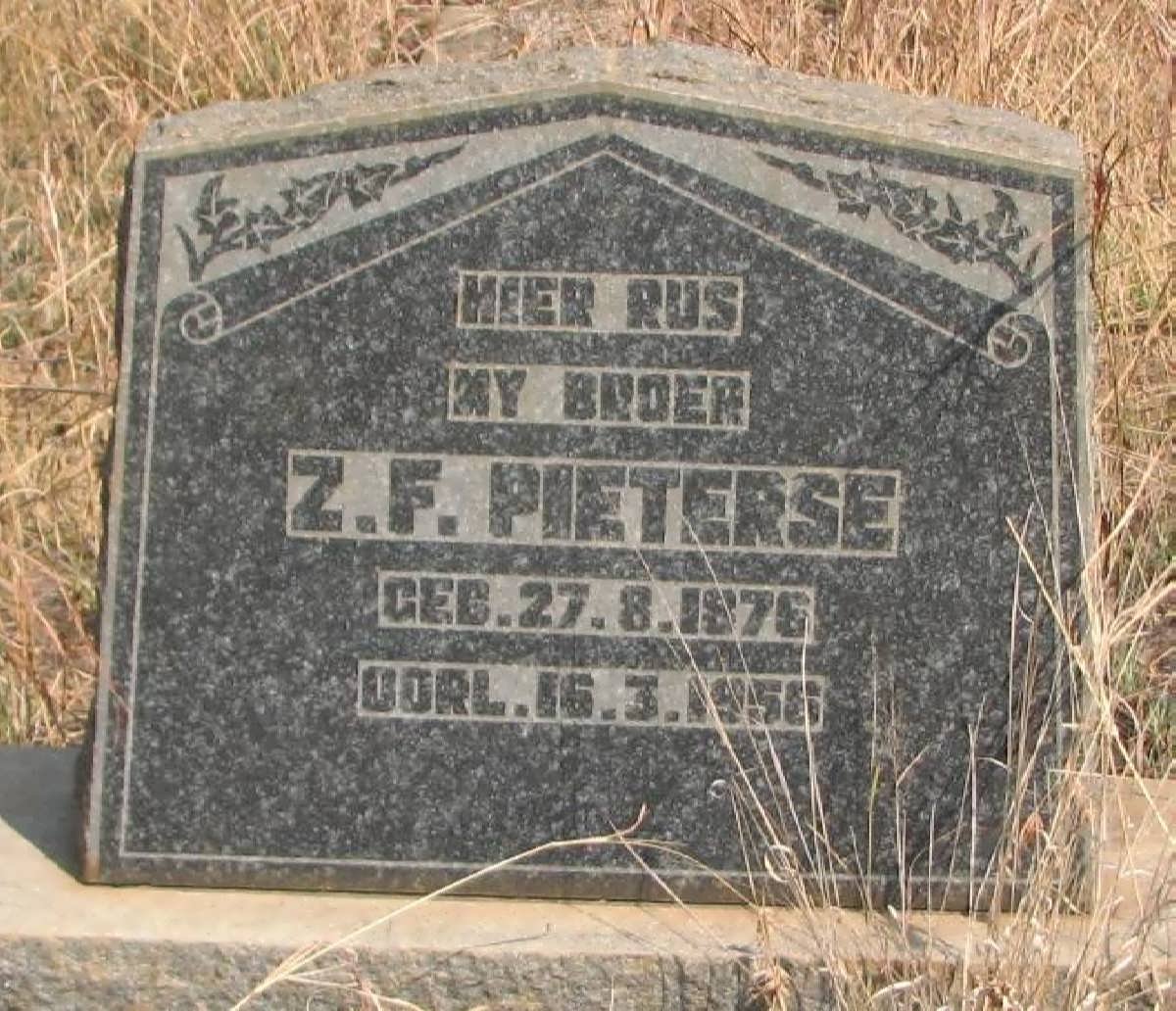 PIETERSE Z.F. 1876-1956