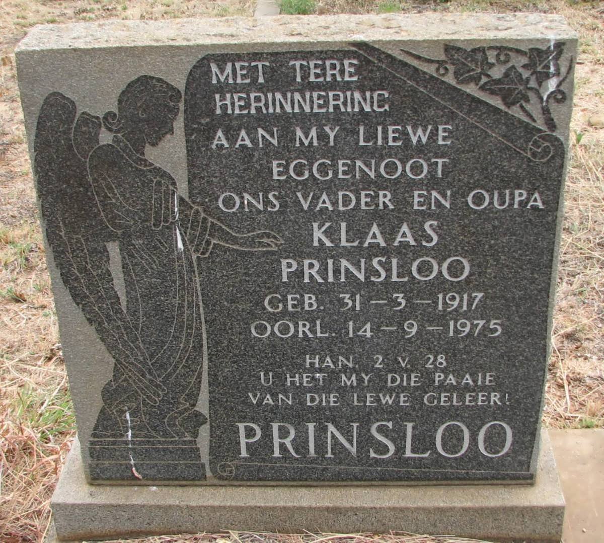 PRINSLOO Klaas 1917-1975