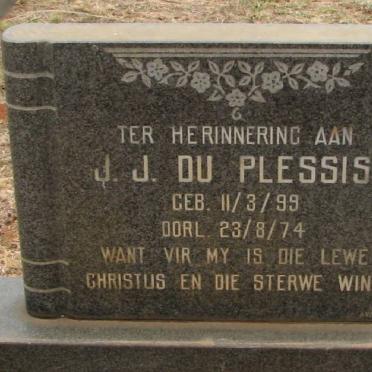 PLESSIS J.J., du 1899-1974