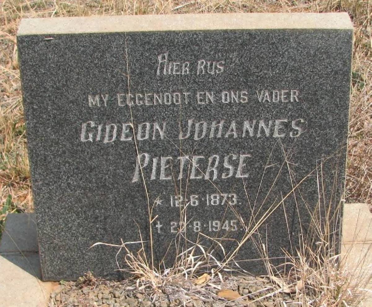 PIETERSE Gideon Johannes 1873-1945