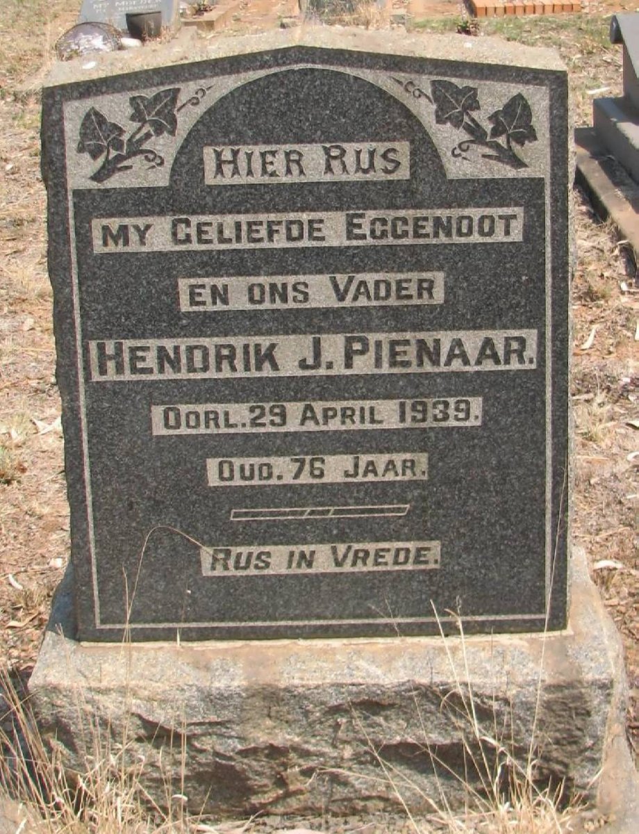 PIENAAR Hendrik J. -1939