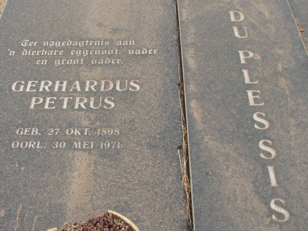 PLESSIS Gerhardus Petrus, du 1898-1971