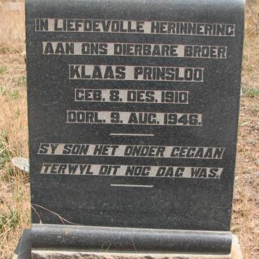 PRINSLOO Klaas 1910-1946