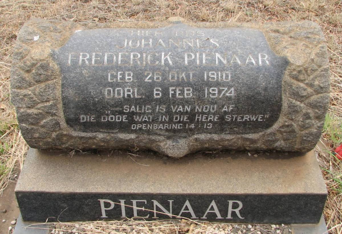 PIENAAR Johannes Frederick 1910-1974