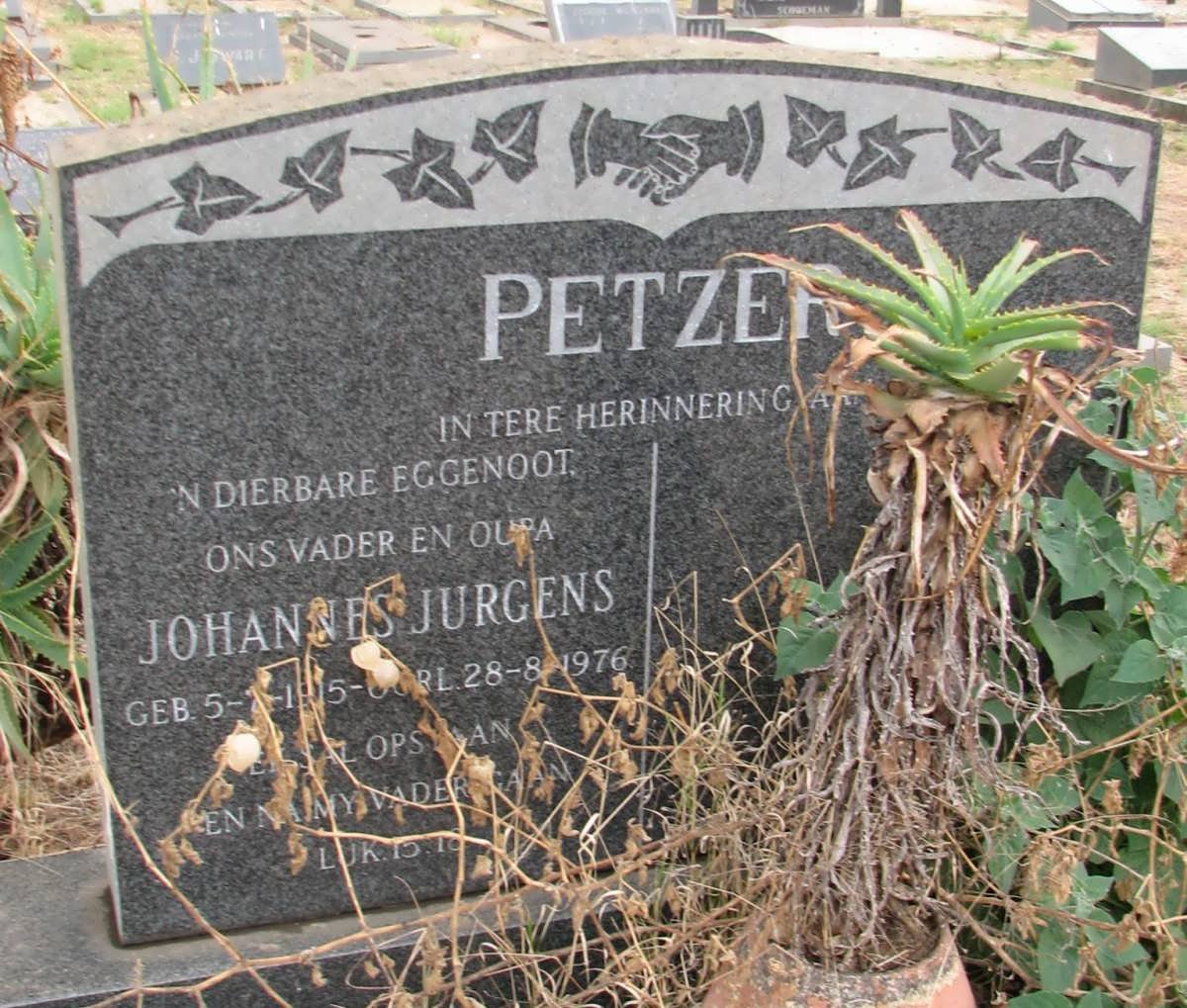 PETZER Johannes Jurgens 1905-1976
