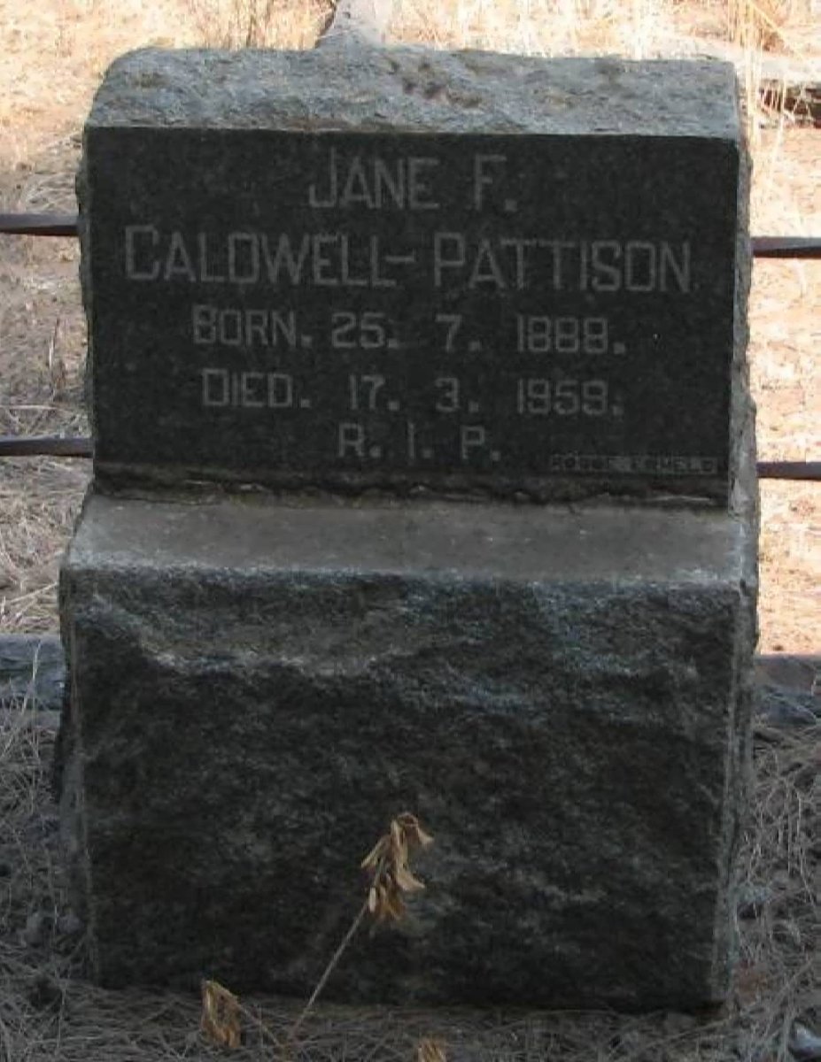 PATTISON Jane F., Caldwell 1888-1959