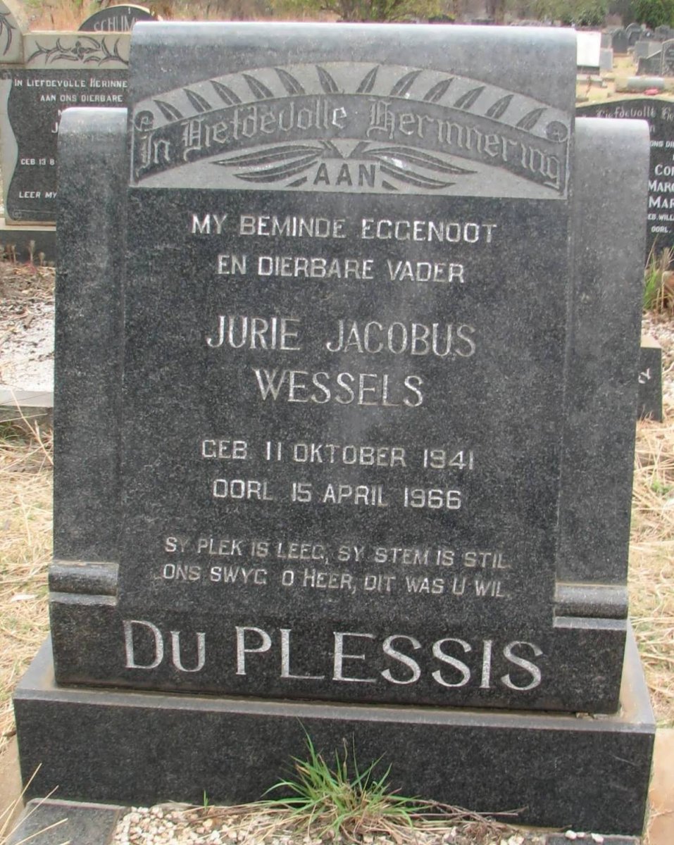 PLESSIS Jurie Jacobus Wessels, du 1941-1966
