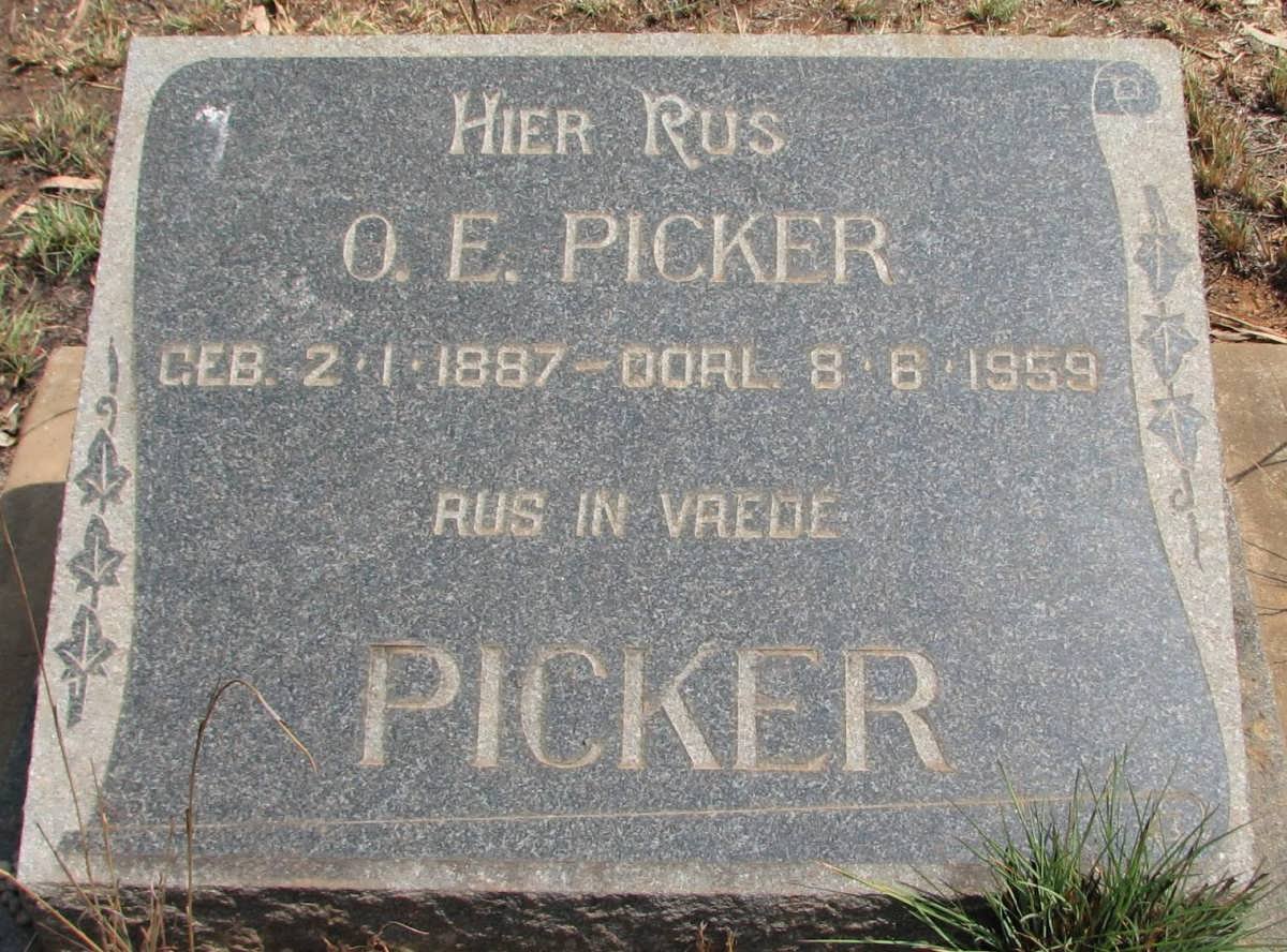 PICKER O.E. 1887-1959
