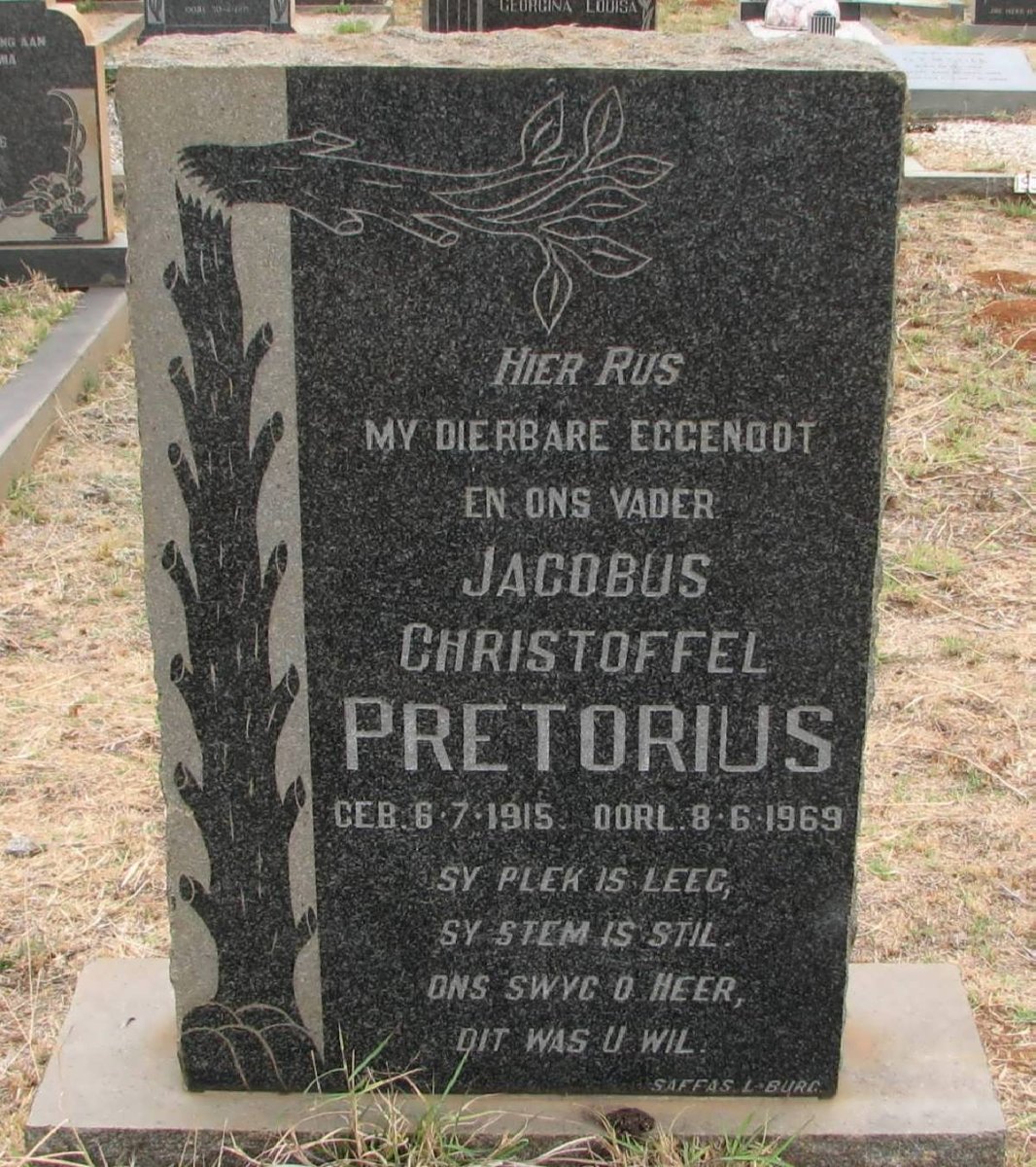 PRETORIUS Jacobus Christoffel 1915-1969