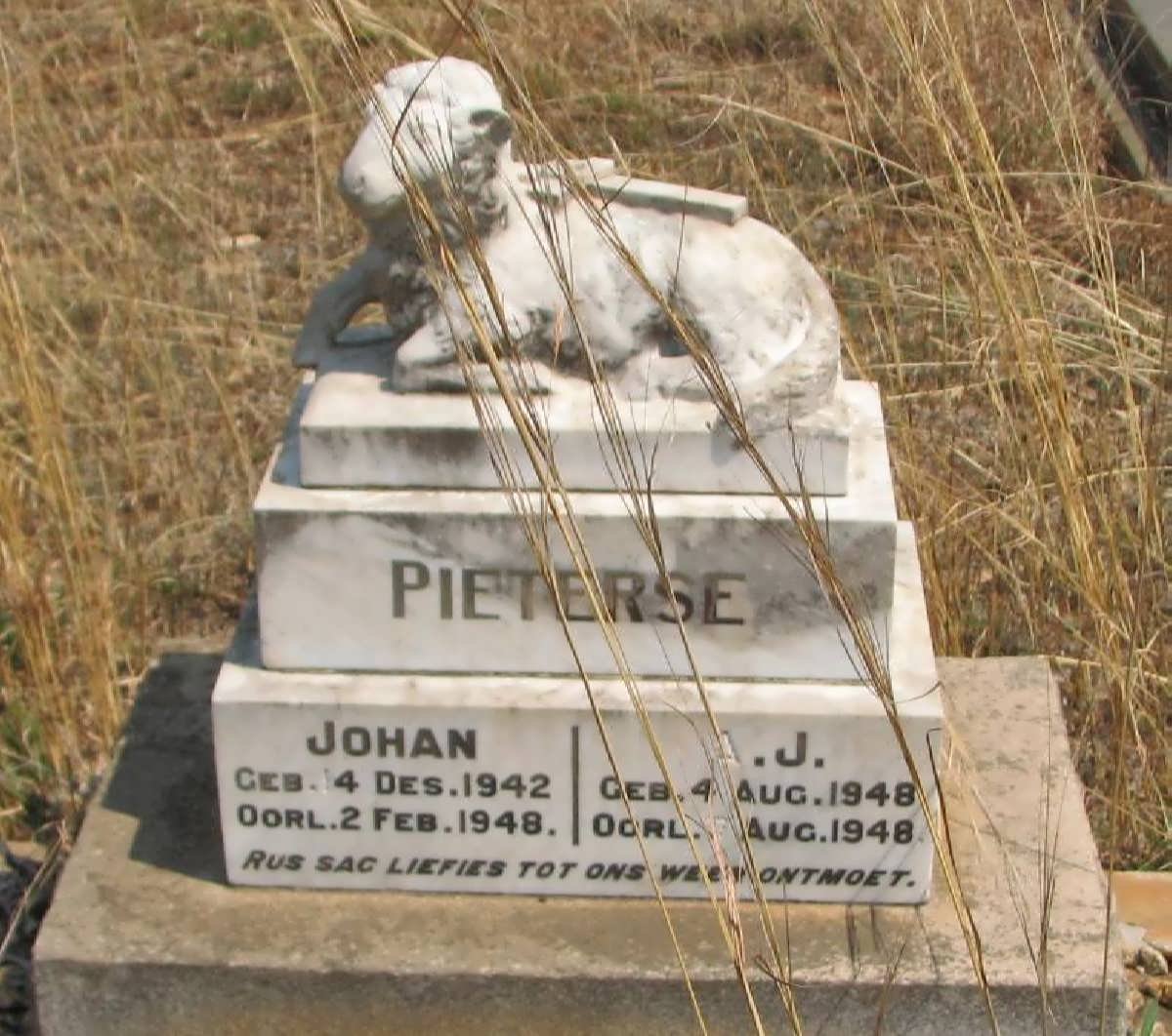 PIETERSE Johan 1942-1948 :: PIETERSE A.J. 1948-1948