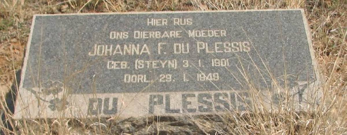 PLESSIS Johanna F., du nee STEYN 1901-1949