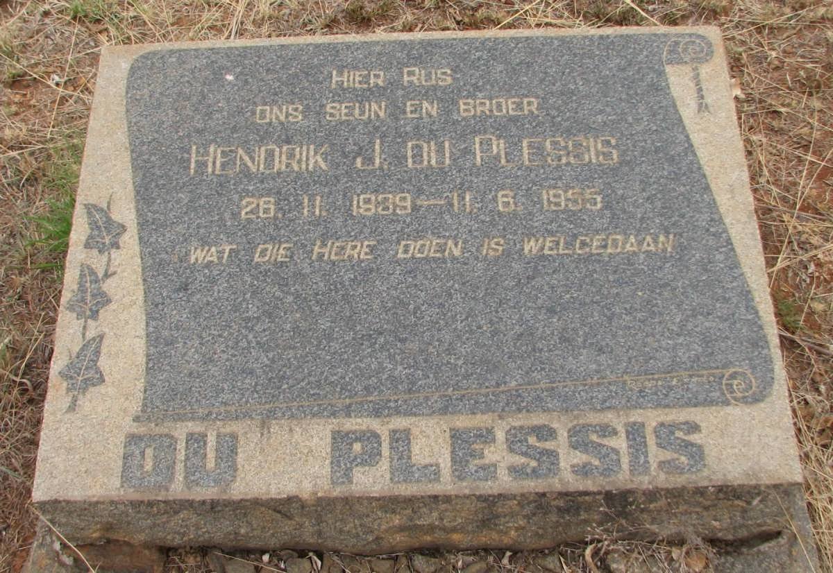 PLESSIS Hendrik J., du 1939-1955
