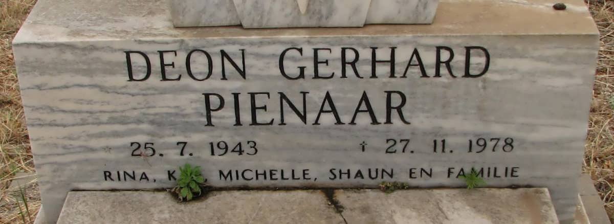 PIENAAR Deon Gerhard 1943-1978