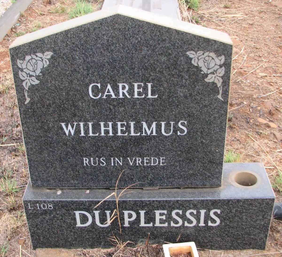 PLESSIS Carel Wilhelmus, du