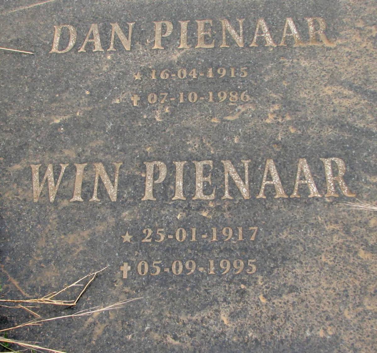 PIENAAR Dan 1915-1986 &amp; Win 1917-1995