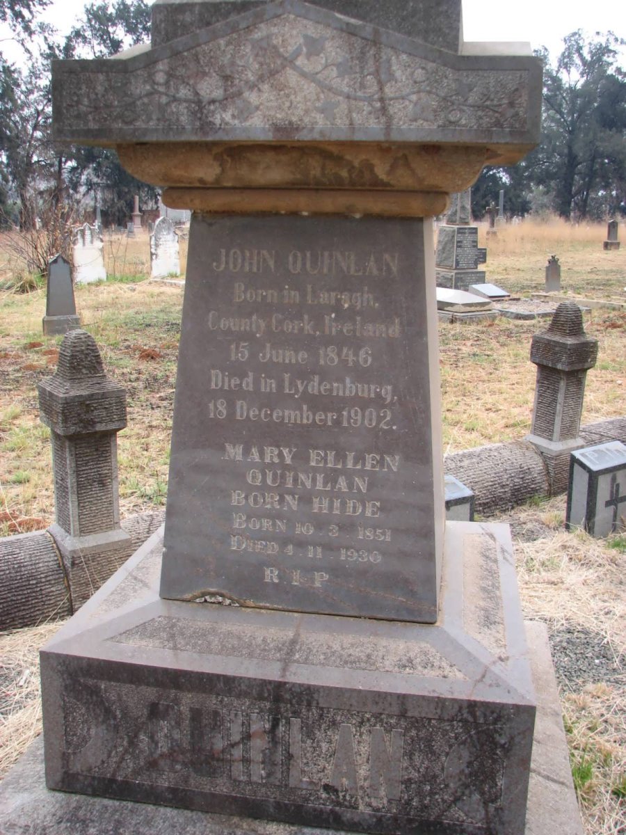 QUINLON John 1846-1902 & Mary Ellen HIDE 1851-1930 _2