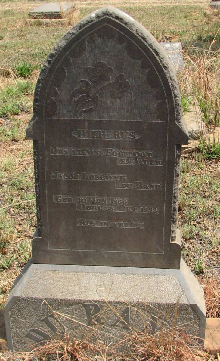 RAND Jacob Lodewyk, du 1866-1933