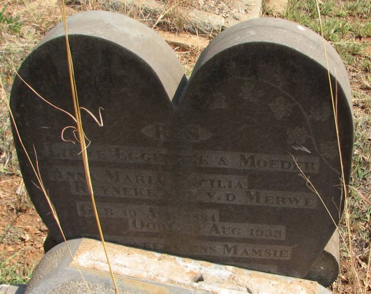 REYNEKE Anna Maria Cicelia nee V.D.MERWE 1884-1933