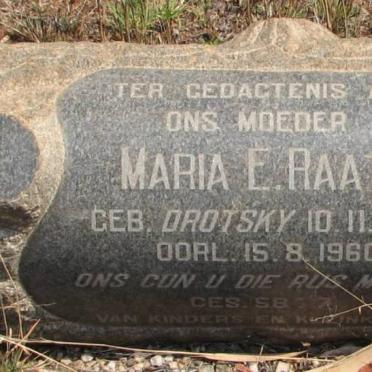 RAATH Maria E. nee DROTSKY 1875-1960