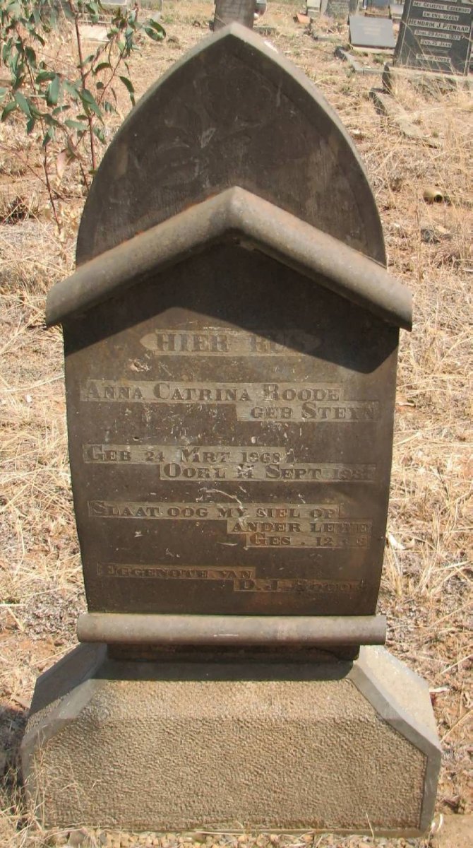ROODE Anna Catrina nee STEYN 1868-1937
