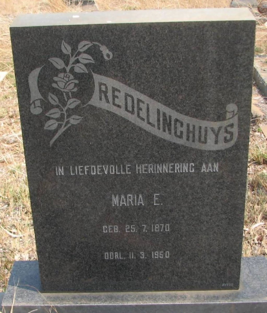 REDELINGHUYS Maria E. 1870-1950