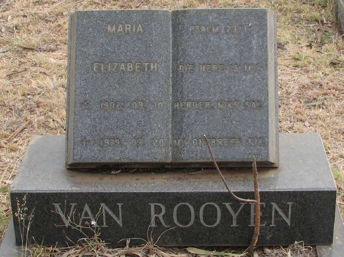 ROOYEN Maria Elizabeth, van 1902-1979