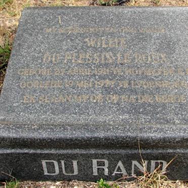 RAND Willie Du Plessis Le Roux, du 1911-1922