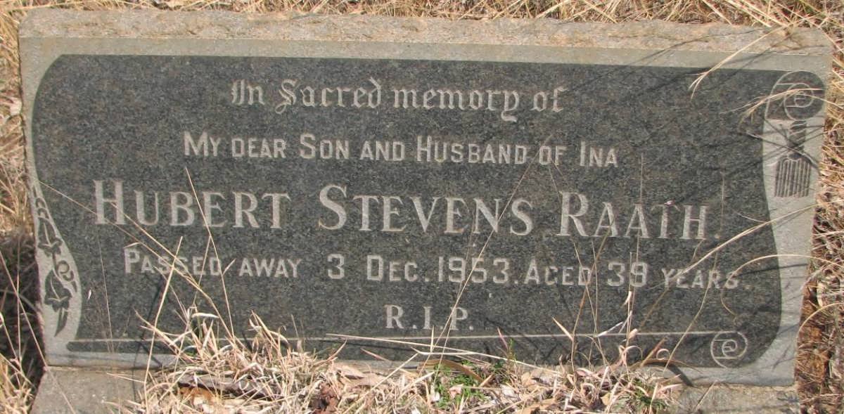 RAATH Hubert Stevens -1953