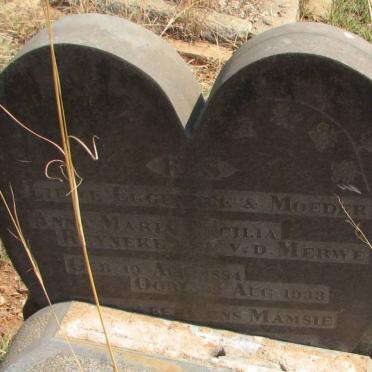 REYNEKE Anna Maria Cicelia nee V.D.MERWE 1884-1933