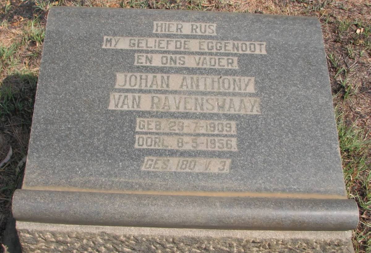 RAVENSWAAY Johan Anthony, van 1909-1956