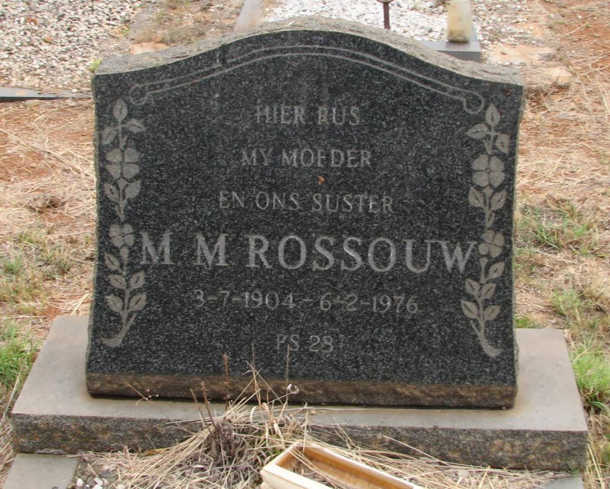 ROSSOUW M.M. 1904-1976