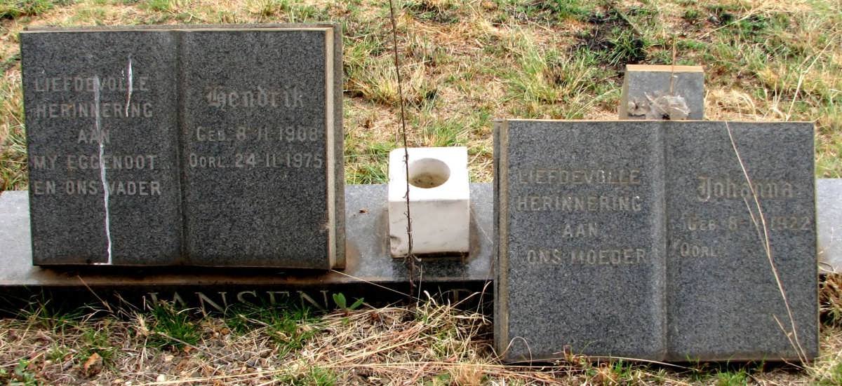 RENSBURG Hendrik, Jansen van 1908-1975 &amp; Johanna 1922-