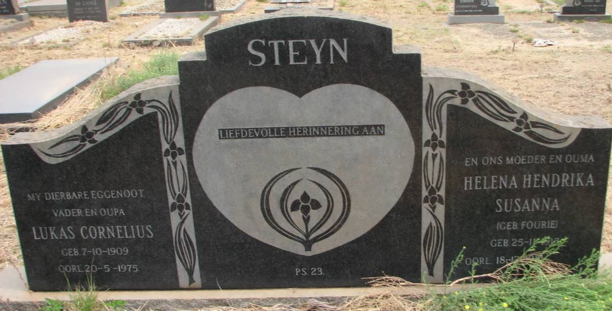 STEYN Lukas Cornelius 1909-1975 & Helena Hendrika Susanna FOURIE 1915-