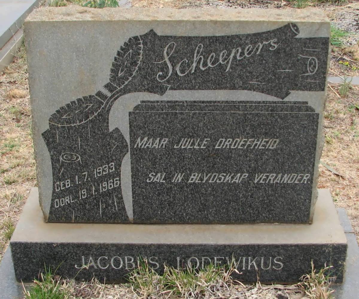 SCHEEPERS Jacobus Lodewikus 1933-1966