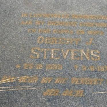 STEVENS Ockert J. 1893-1972