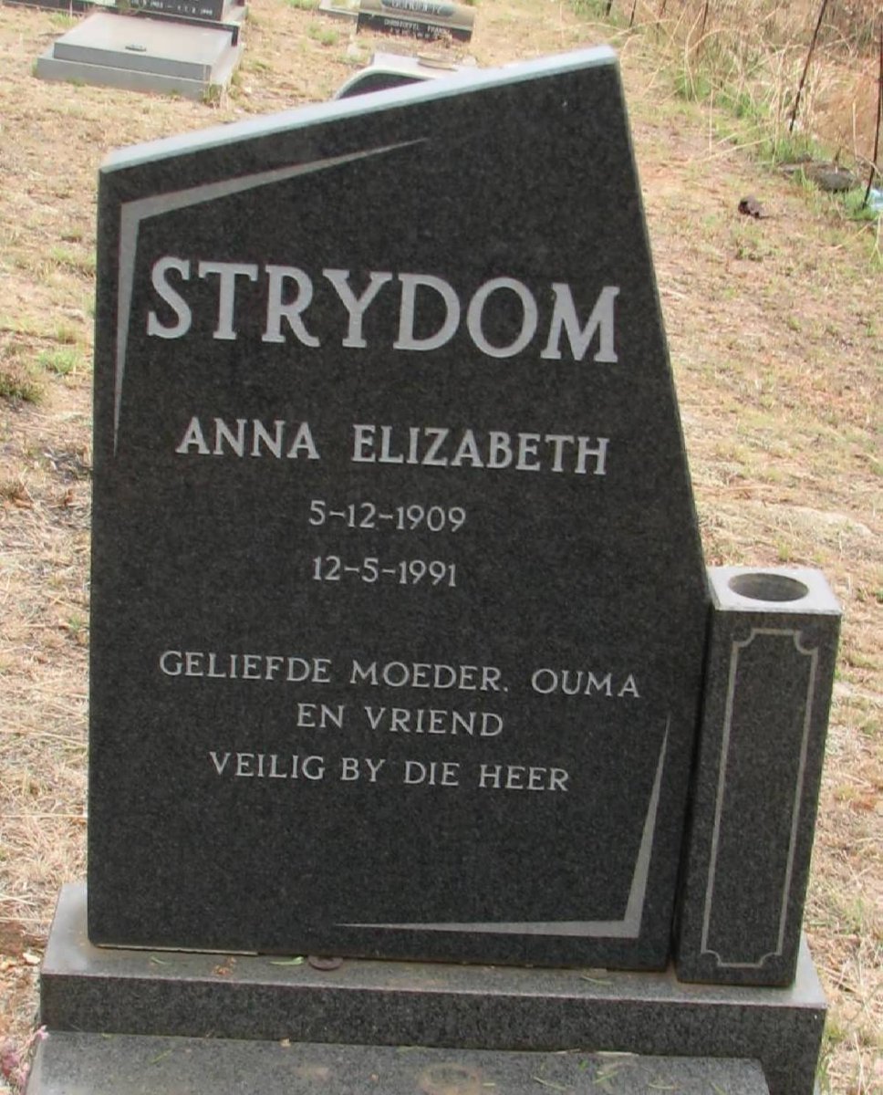 STRYDOM Anna Elizabeth 1909-1991