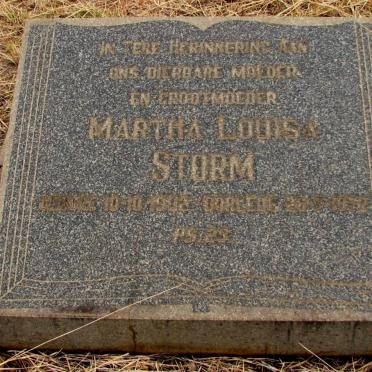 STORM Martha Louisa 1902-1972