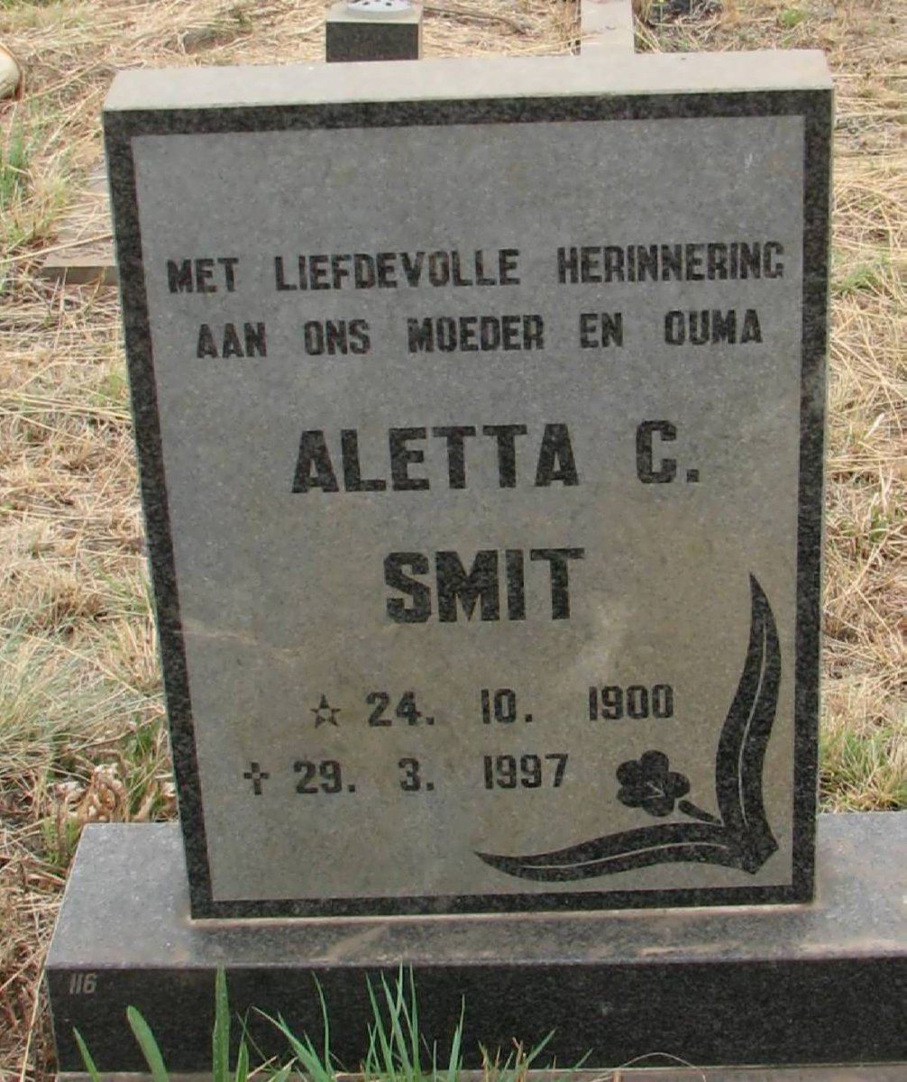 SMIT Aletta C. 1900-1997