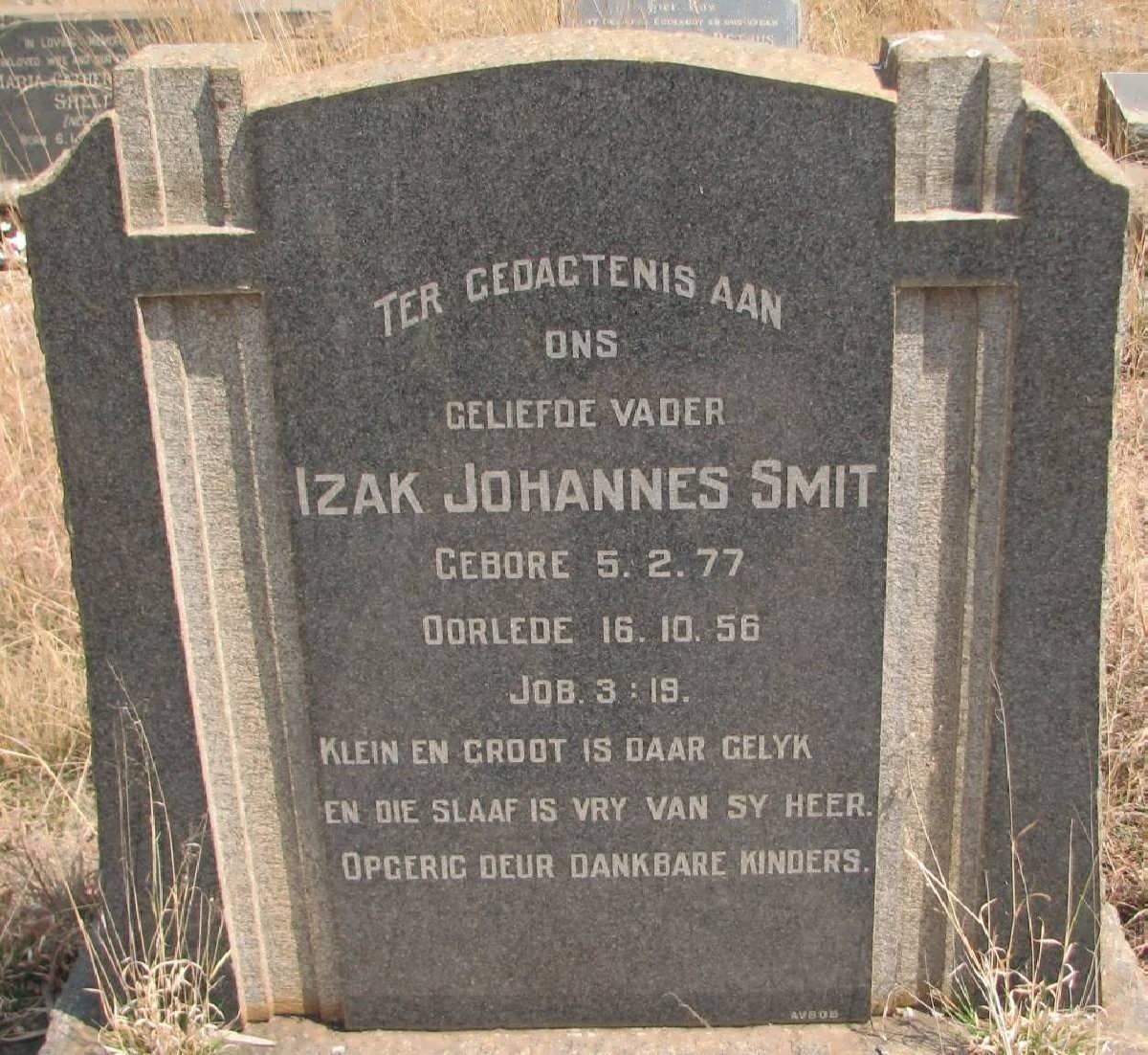 SMIT Izak Johannes 1877-1956