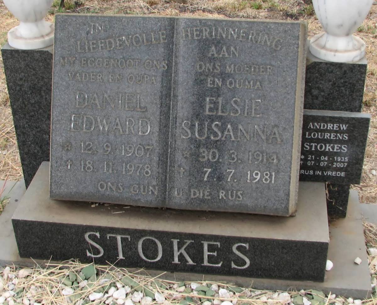 STOKES Daniel Edward 1907-1978 &amp; Elsie Susanna 1914-1981
