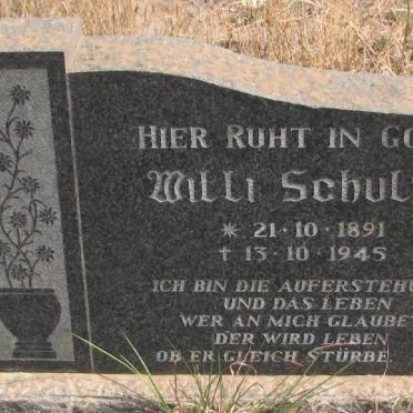 SCHULZE Willi 1891-1945