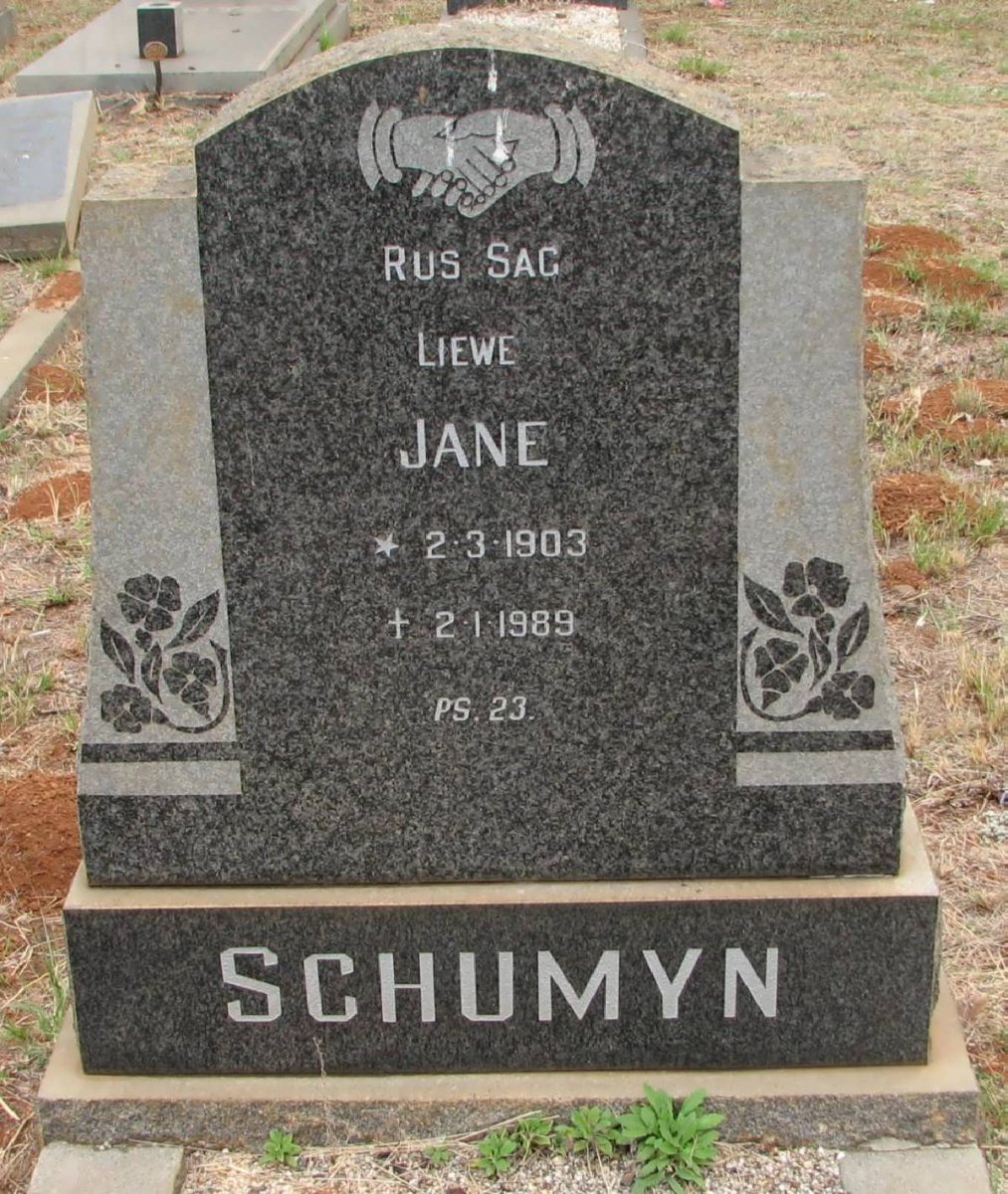 SCHUMYN Jane 1903-1989
