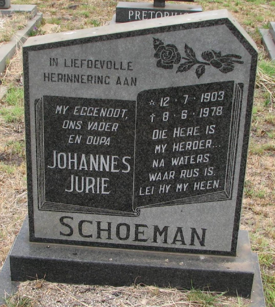 SCHOEMAN Johannes Jurie 1903-1978