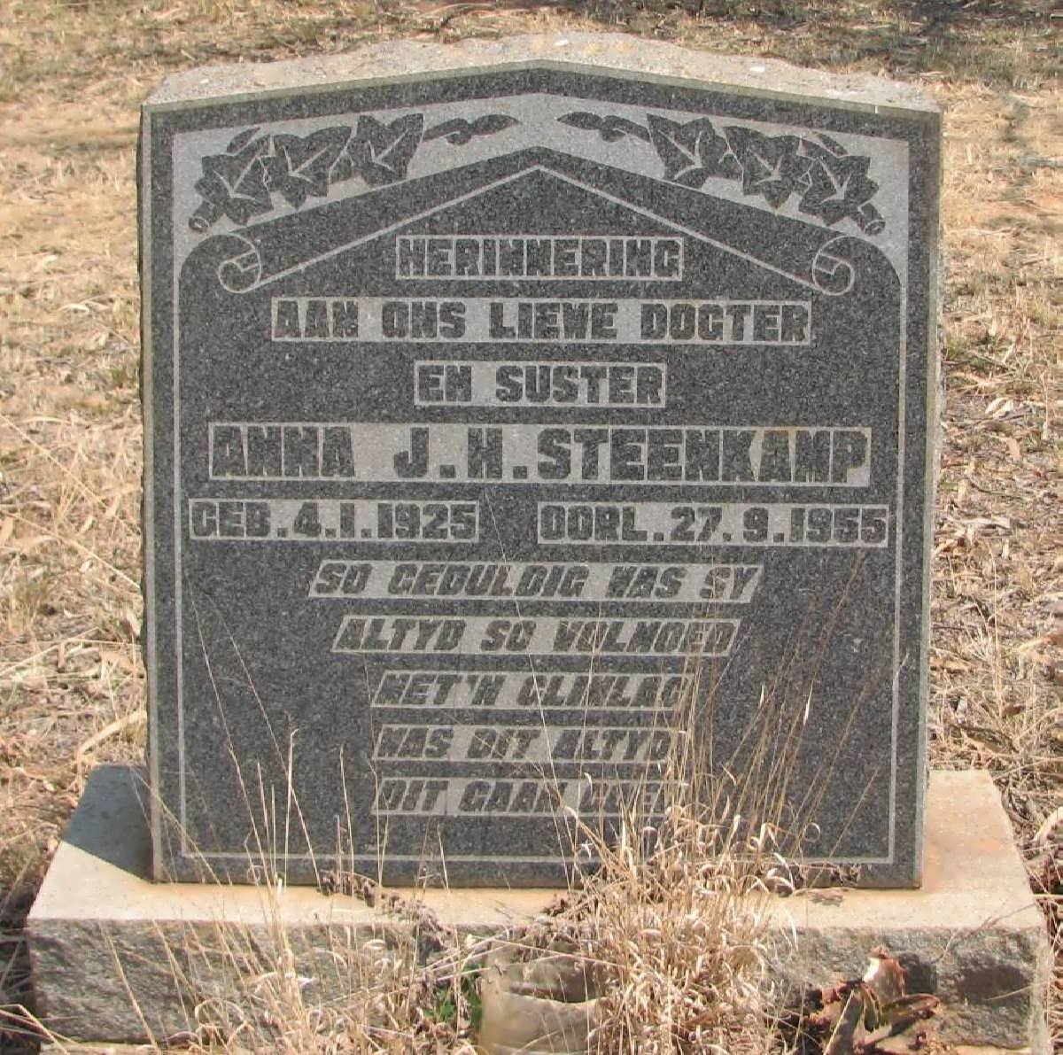 STEENKAMP Anna J.H. 1925-1955